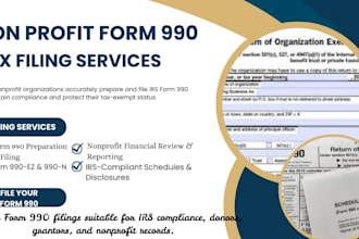 prepare and file irs form 990s for nonprofits