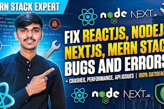 fix react, nextjs, nodejs bugs fast