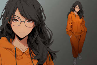 sketch custom anime character
