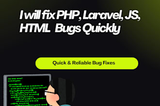 fix PHP laravel javascript and HTML bugs and errors