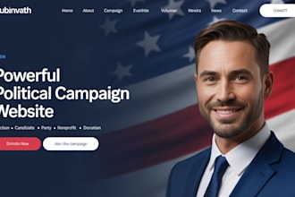 design high converting political campaign website for election, part, donations