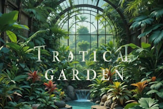 design indoor tropical botanical garden logo