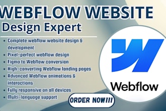 design or develop webflow website figma to webflow webflow animation