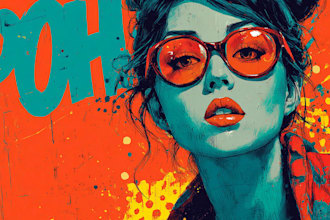 design an amazing superhero pop art
