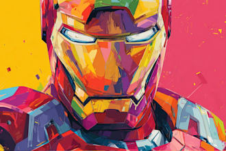 design an amazing superhero pop art