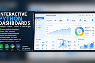 build an interactive python dashboard from excel or CSV data