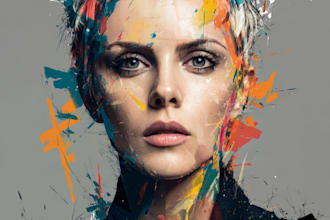 make digital professional abstract art