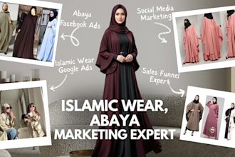 do islamic wear, abaya marketing, social media google ads sales funnel expert