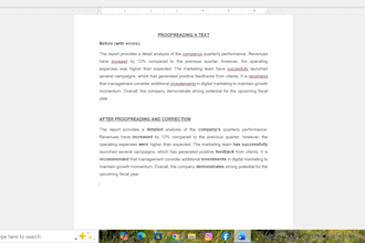 professionally proofread and correct english grammar