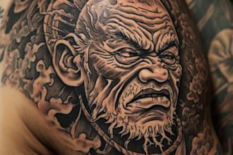 design a professional japanese tattoo design