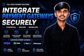 integrate secure payment gateways in your website or app
