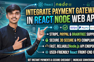 integrate payment gateway in react node web app