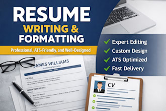 professionally write, format and improve your CV or resume