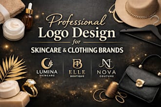 design a professional logo for skincare and clothing brands