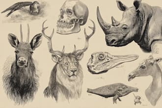illustrations of animals scientific or wildlife