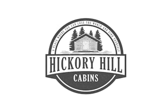 design significant unique hill cabin rental logo