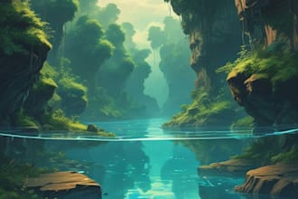 create stylized environment concept art, fantasy background