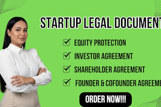 draft founders or co founders agreement for startup and equity protection