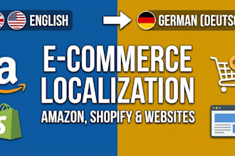 localize or translate your amazon, shopify, or ecommerce website for german