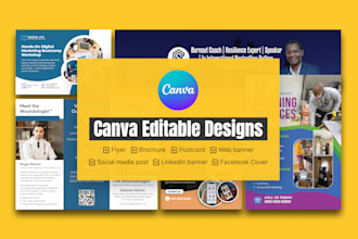 create an editable flyer, brochure, postcard, or poster in canva