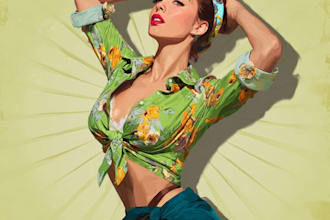 draw a pin up girl and pin up girl