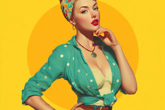 design  a pin up girl and pin up girl