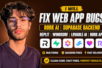 fix web app bugs rork ai supabase backend replit windsurf lovable ai rork app