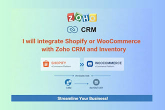 design a custom zoho CRM and inventory system for your ecommerce store