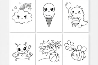 reate custom kids and adults coloring books for amazon KDP, etsy and pod