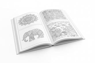 do coloring book formatting for KDP or ingram spark in 24h