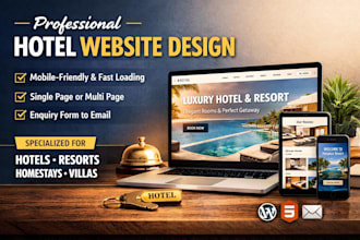 design a professional hotel website with enquiry form