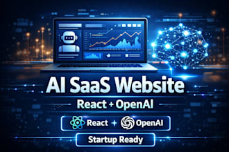 create ai saas website with react and openai
