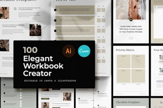create a clean professional canva ebook and canva workbook layout and formatting