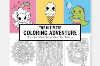create kdp coloring book for adult and children full package