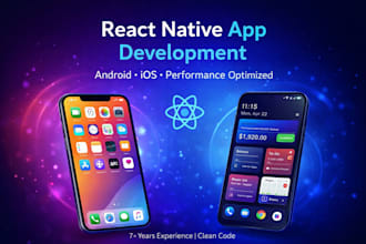 develop a react native app for android and ios