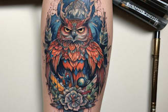 custom a watercolor tattoo design