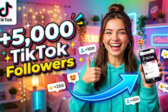 do organic tiktok promotion to increase 5000 followers