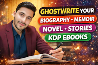 ghostwrite your  biography autobiography memoir fiction novel KDP amazon ebook