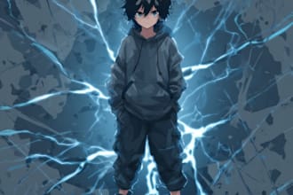 design anime art illustration anime album cover