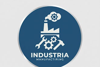 design a modern and professional factory logo for your brand
