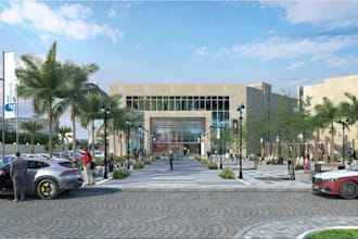 recreate 3dexterior landscaped plaza,aerial view design,cgi packing scape render