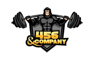 design a premium mascot gym logo physical fitness and strength branding