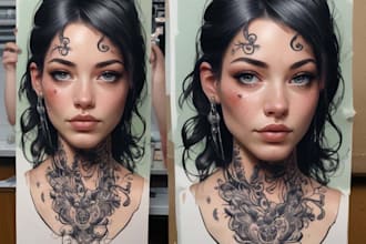 draw tattoo design anime new school realis style