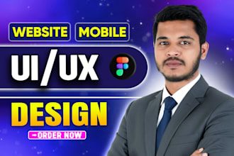 do figma design, website ui ux, website mockup, and mobile app ui ux design