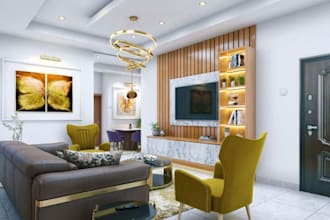 design 3d luxury interior,residential apartment,living area,dining set rendering