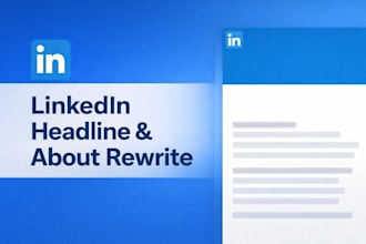 rewrite your linkedin headline and about section for personal branding