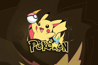 design a custom cute pokemon logo
