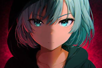 make anime drawing with anime art style character
