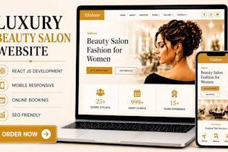 design a luxury beauty salon website in react js with booking form