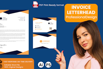 design a clean professional ms word letterhead fully editable